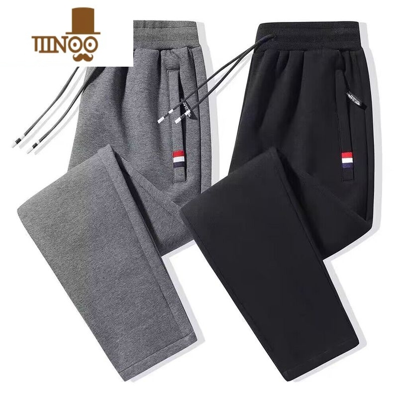 YANXU2023新款休闲裤男运动裤宽松直筒裤中青年大码束脚长裤子