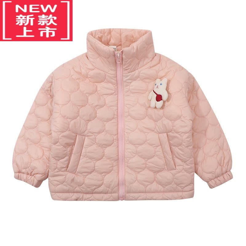 可莉允女童秋冬装棉服儿童公主棉衣女宝宝冬季洋气加绒加厚轻薄保暖外套图片