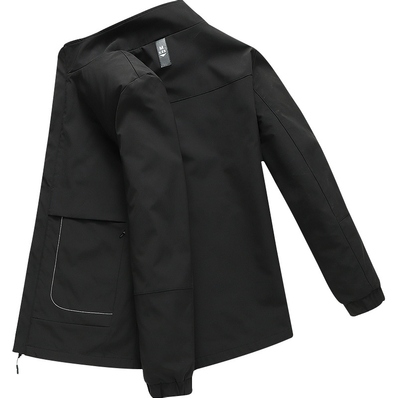 南极人立领外套男士春秋季潮流百搭上衣服秋冬款休闲黑色男装夹克