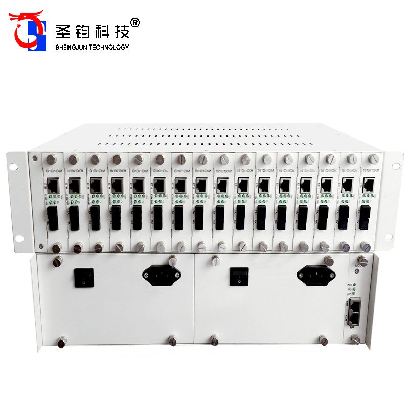 圣钧科技SHENGJUN TECHNOLOGY 机架式收发器机框 机框-16槽位+台高清大图