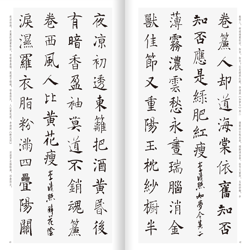 [正版]褚遂良楷书集字宋词一百首 收录褚遂良经典楷书碑帖集字古诗词作品集临摹教程 雁塔圣教序大字阴符经毛笔书法字帖集字高清大图