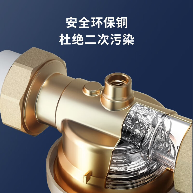 飞利浦前置过滤器自来水自动反冲洗家用净水器中央滤水器全铜新房[不包装]
