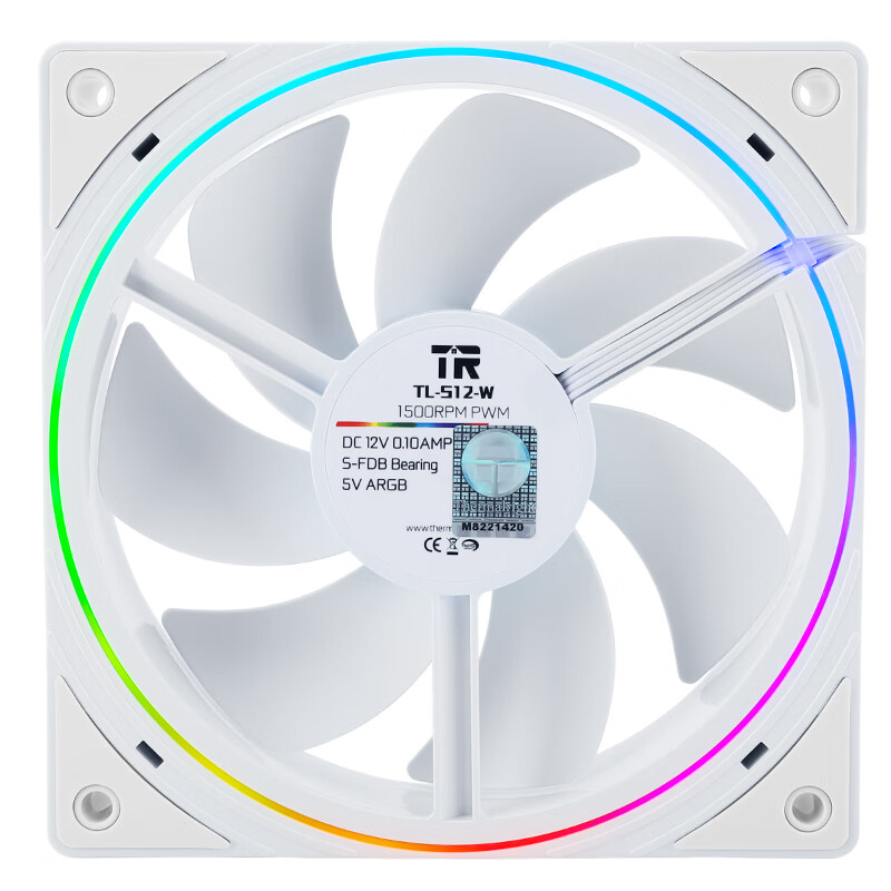 [甲骨龙]Thermalright(利民) TL-S12-W ARGB 12cm机箱风扇 argb 风扇 支持神光同步高清大图