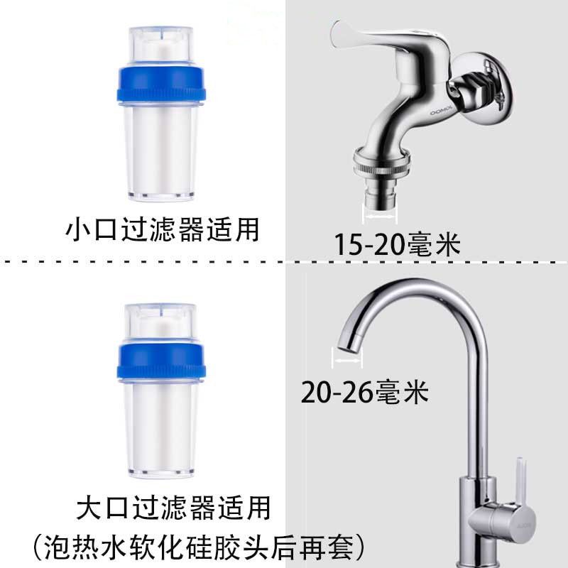 水龙头净水器自来水简易过滤器家用厨房农村井水滤水器pp棉滤芯|1个大口径过滤器