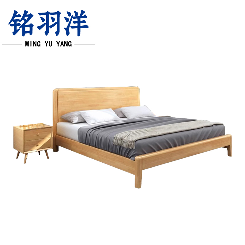 铭羽洋床150cm+床头柜套高清大图