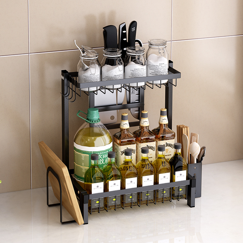 家佰利 Jiabaili 收纳用品家佰利 Jiabaili 黑色不锈钢调料架置物架调味架子多功能厨房收纳 架厨房用品 价格图片品牌报价 苏宁易购家佰利旗舰店