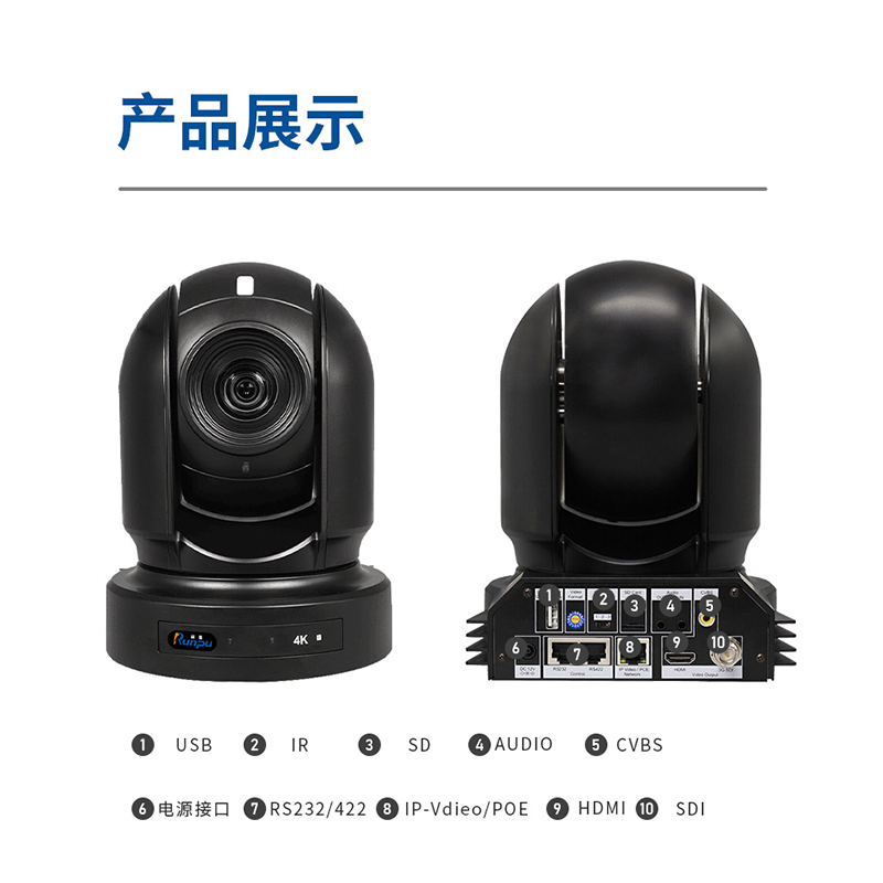 润普Runpu RP-STD4K-20 4K高清视频会议摄像头/40倍变焦1080P摄像机/20倍变焦4K摄像机高清大图