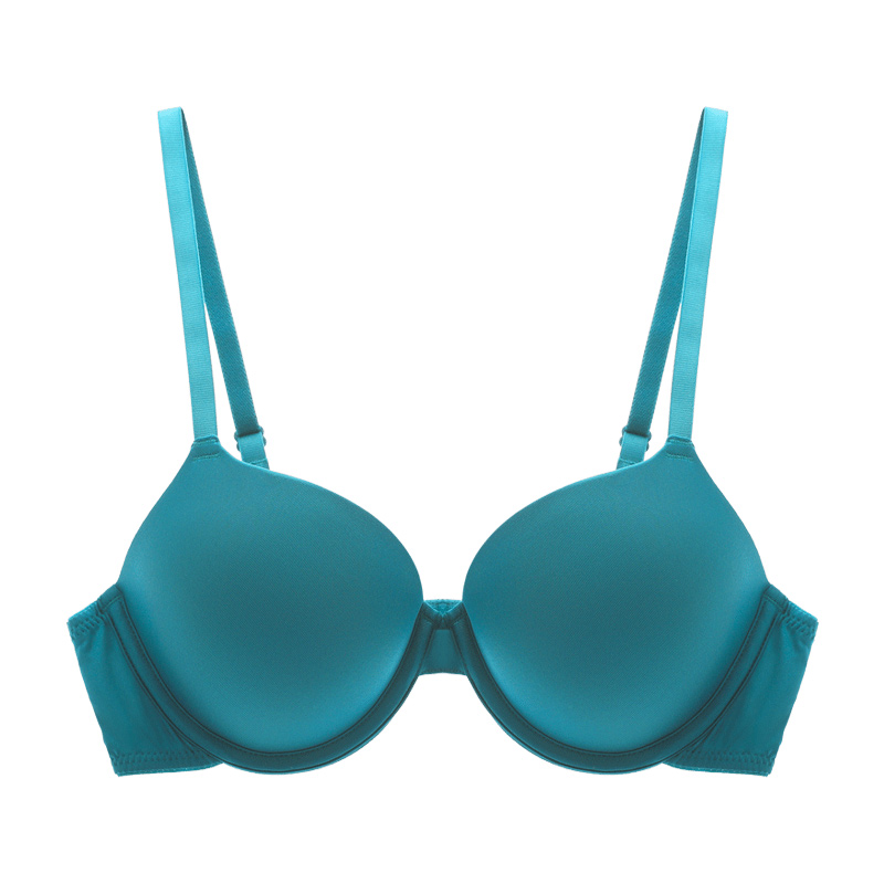 ideamini薄款内衣女小胸聚拢文胸舒适薄杯胸罩光面细带胸衣红色本命年