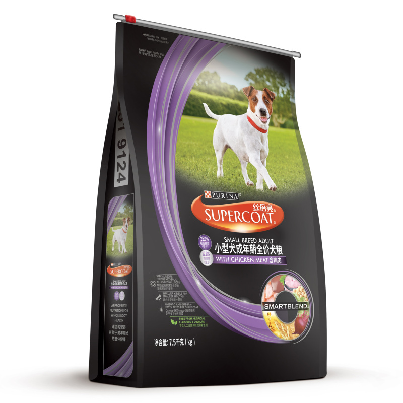 丝倍亮(supercoat)小型犬成犬全价犬粮7.5kg狗粮15斤