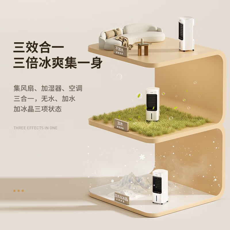 海尔(Haier)空调扇冷风扇6.5L水箱家用水冷塔扇卧室客厅冷风机移动省电加湿单水冷风扇 HFL-LG1810R遥控款高清大图