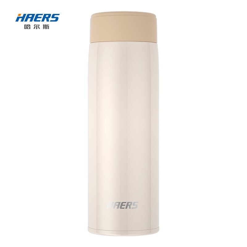 哈尔斯保温杯女316不锈钢水杯学生简约便携直身杯子350ml 浅黄色350ml 浅黄色350ml