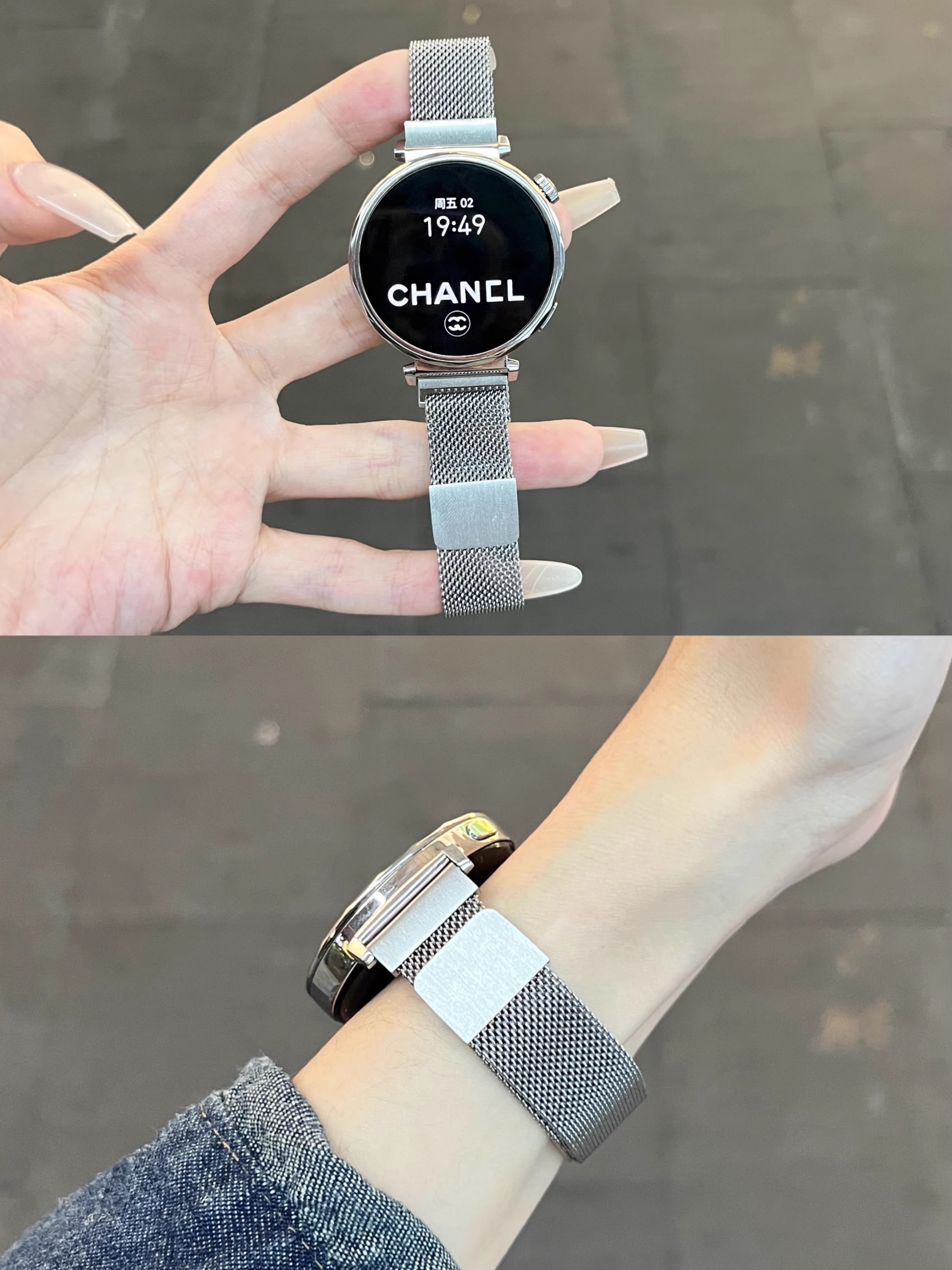 适用华为GT6手表gt5表带watch5米兰磁吸gt4梅子紫色gt6pro智能腕表5pro新款女士gt2/3表带3264高清大图