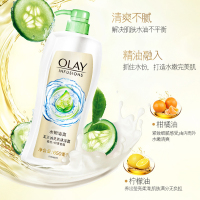 玉兰油OLAY沐浴露套装沐浴乳液 青瓜+绿茶香氛650ml送含珍珠精粹200ml 香氛美肌 含微米精油 无皂基