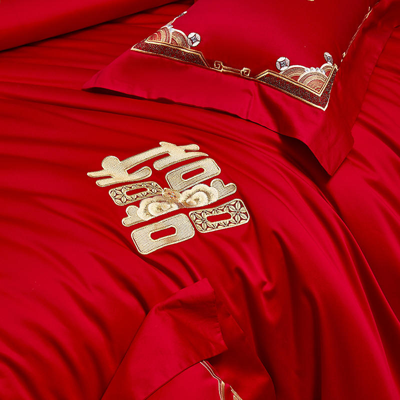 100支全棉婚庆四件套-喜上眉梢高清大图