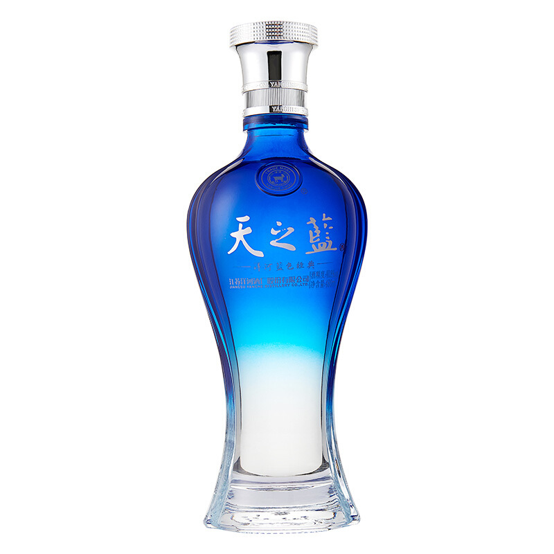 洋河(YangHe)蓝色经典 天之蓝 40.8度 480ml 单瓶装白酒 口感绵柔浓香型