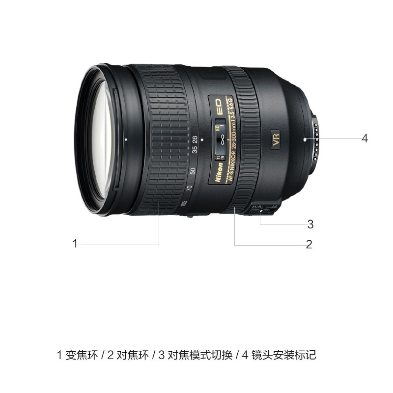 尼康(Nikon)AF-S 尼克尔 28-300mm f/3.5-5.6G ED VR 标准变焦镜头
