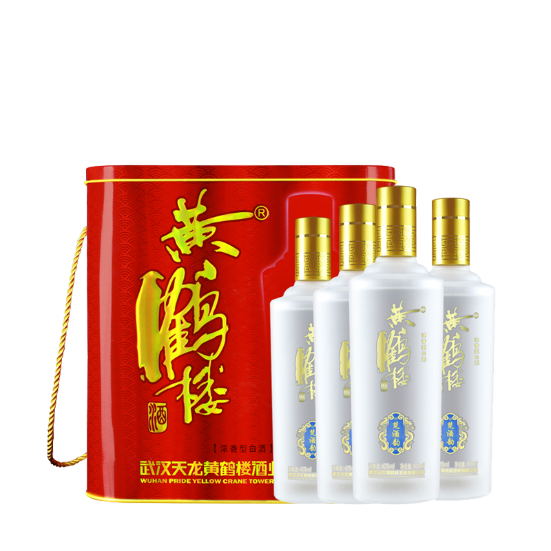旗舰店黄鹤楼酒楚酒韵浓香型酒国产白酒42度500ml4瓶箱装顺丰包邮