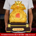 金元宝存钱罐摆件家居客厅店铺吧台工艺装饰新居乔迁开业礼品_687_557