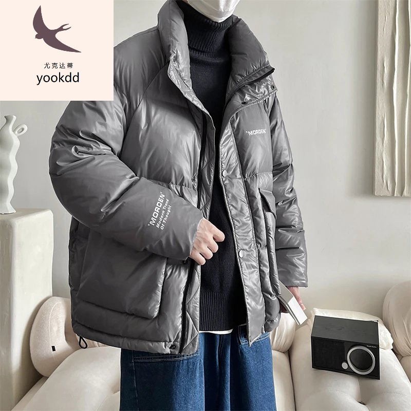 男士羽绒服立领羽绒服男士冬季潮牌高街帅气短款羽绒衣韩版潮流加厚