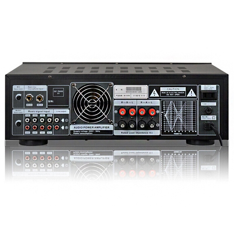新科(Shinco) OK-9200 专业家庭影院KTV功放机 卡拉OK音响定阻功率放大器 4通道会议主持功放