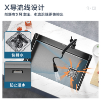 箭牌(ARROW)窄边系列手工单槽厨房水槽单槽AE5570349G