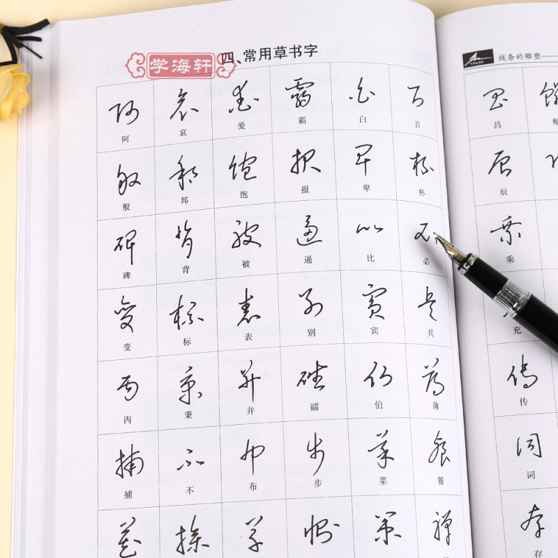 [正版]学海轩个性签名设计行书草书线条的雕塑学习签名设计工具书谢昭然图书