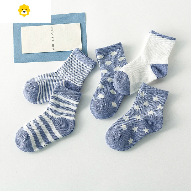 喻娄男童袜子夏季薄款网眼袜儿童短袜春夏宝宝小童袜男孩