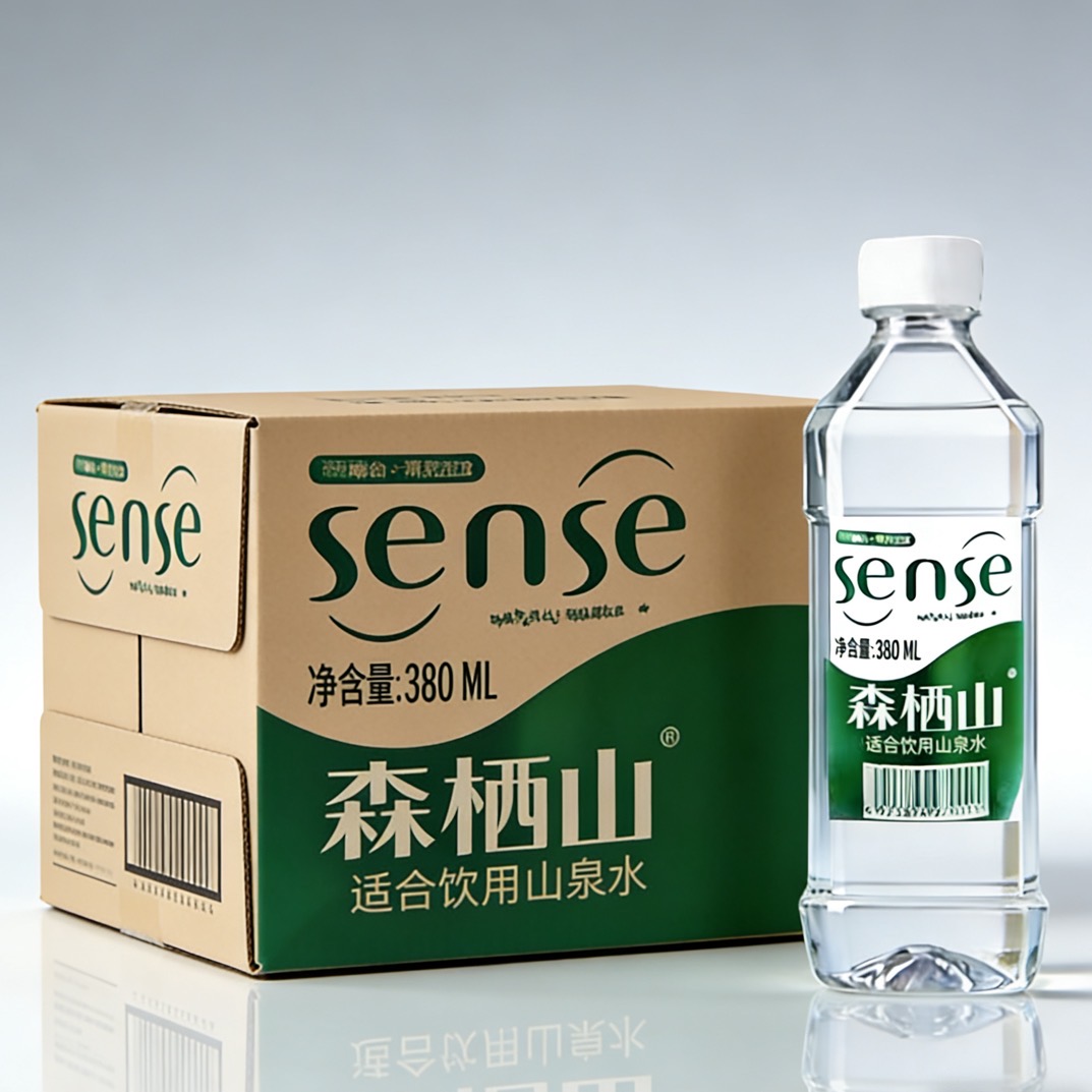 森栖山泉水天然山泉水 矿泉水 380ml*24瓶/箱高清大图