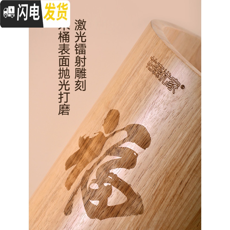 三维工匠泰国橡胶木实木米桶家用20斤30斤装密封防潮防虫面粉桶储米箱米缸收纳桶高清大图