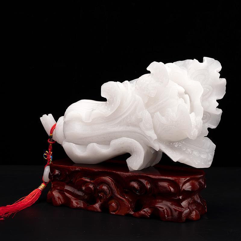 家柏饰(corated)玉石白玉白菜摆件百财如意商铺开业家居客厅装饰礼品
