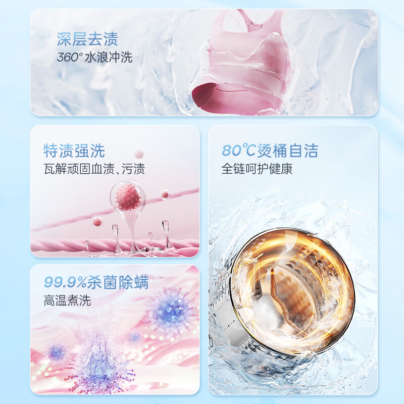 摩飞电器 内衣洗衣机家用全自动洗烘一体机智能除皱防静电快速烘干便携设计 MR3000 灰高清大图