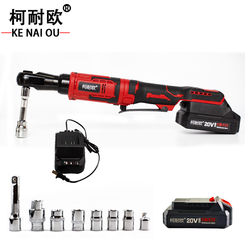 柯耐欧 锂电无刷电动棘轮扳手 95N.m20V2.5AH一电一充 套高清大图