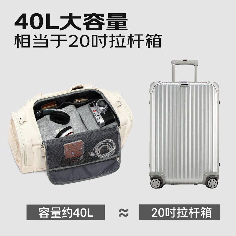 维多利亚旅行者短途旅行包手提包手提袋健身包V7058白高清大图