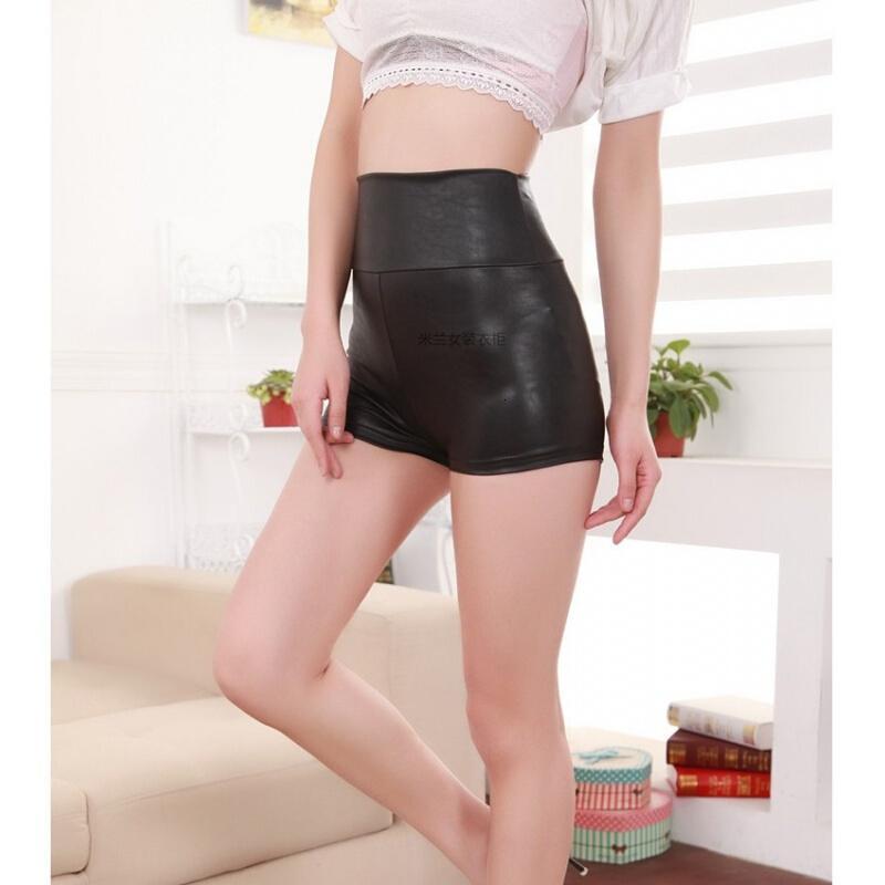 高腰皮裤女春秋皮短裤打底裤安全裤防走光弹力裤紧身性感靴裤外穿