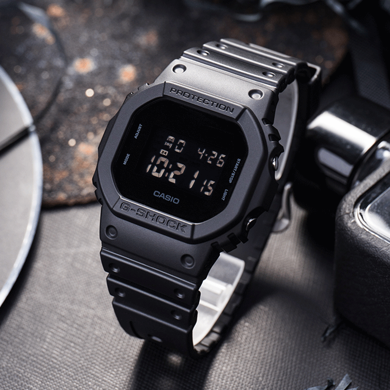 卡西欧(casio)男表 g-shock街头经典方块表35周年多功能光动能运动
