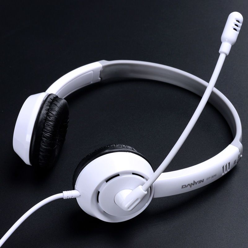 降噪耳机耳机手机电脑头戴式耳麦有线音质带话筒视频