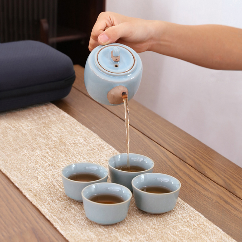 八方礼 慢舞人生茶具5入(梅子青)