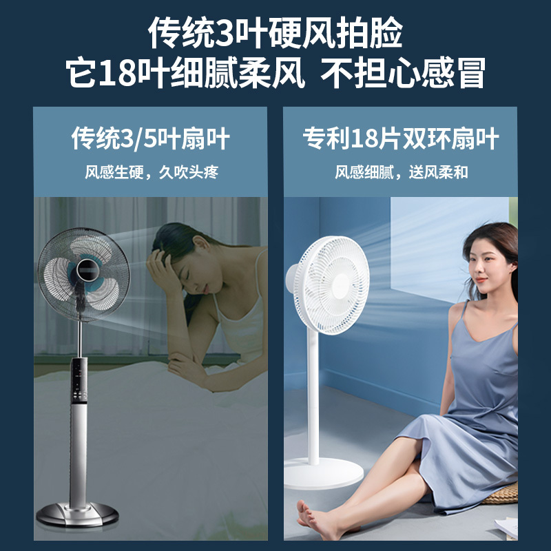 先锋(SINGFUN)落地扇电风扇家用遥控定时左右摇头空气循环办公室卧室台式立式风扇DLD-D15