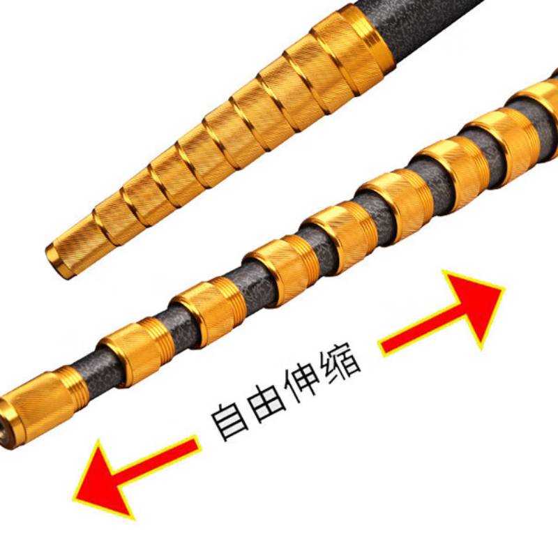茶花 新款碳素松塔伸缩杆割草超轻硬采摘割槟榔多功能长竿捅马蜂窝 12米多功能伸缩杆