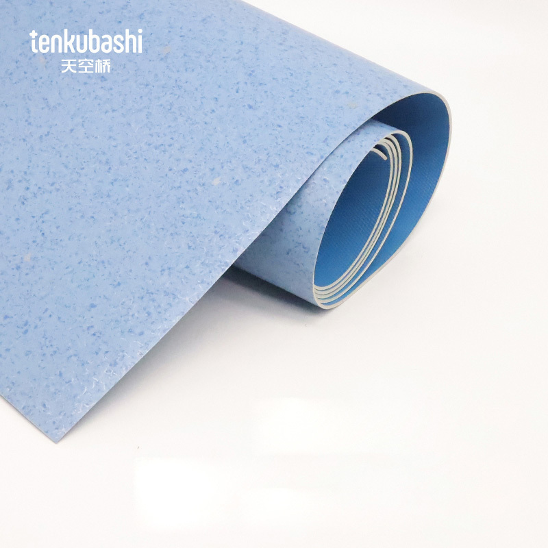天空桥 阻燃地板 蓝色碎石纹2.0mm含安装 平方米高清大图