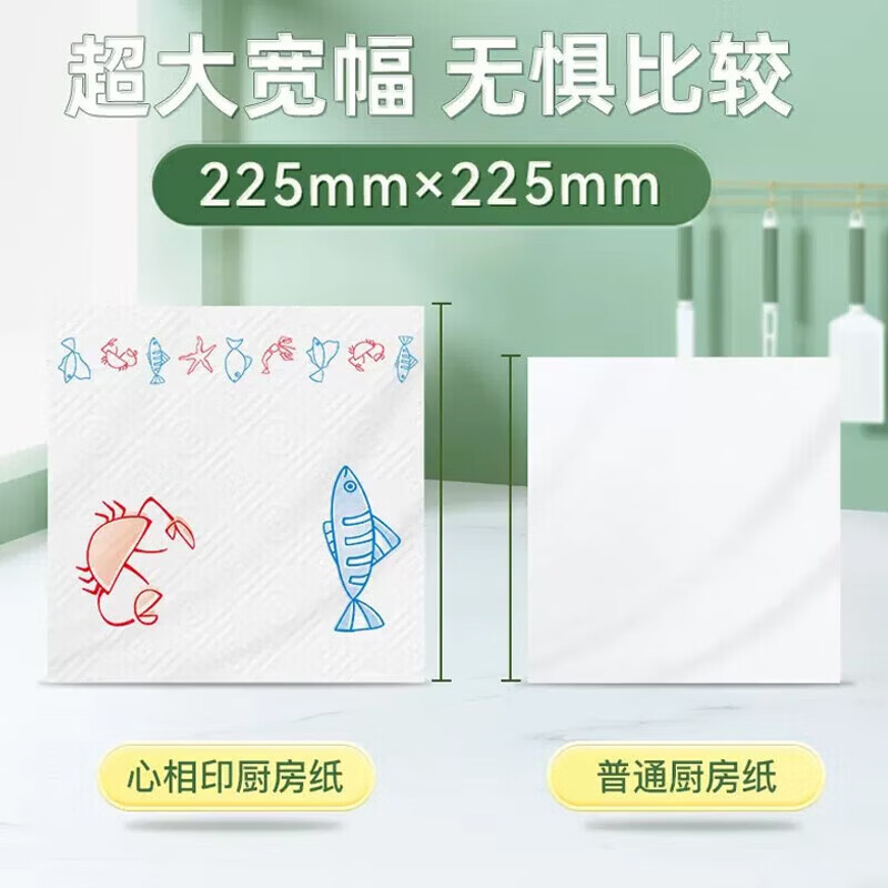 心相印厨房纸巾75节*8卷 KT102(箱装)高清大图