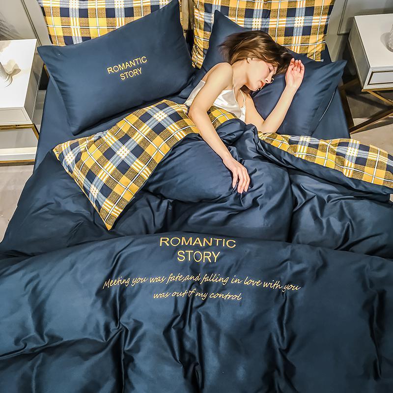 家柏饰(CORATED)60支床单被套全棉床上四件套四季款100全棉床笠款夏季风