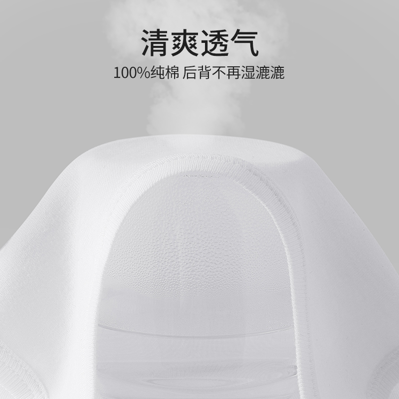 花花公子男士背心男款纯棉全棉运动跨栏白色内穿打底吊带汗衫夏款高清大图