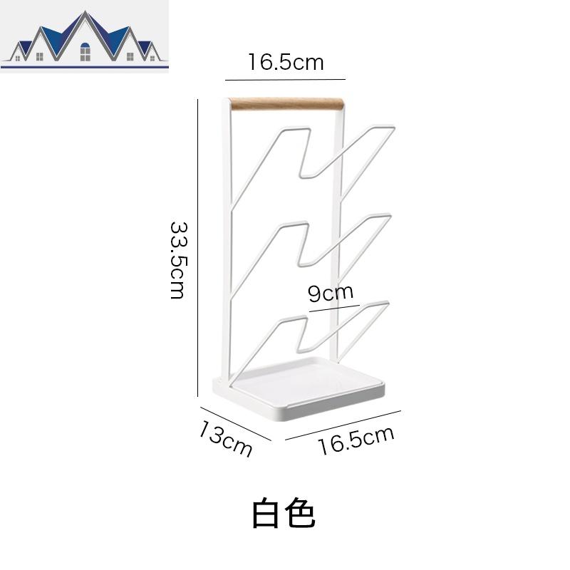 台面锅盖架带接水坐式放菜板的架子厨房收纳用品菜板置物架砧板架_298 白色