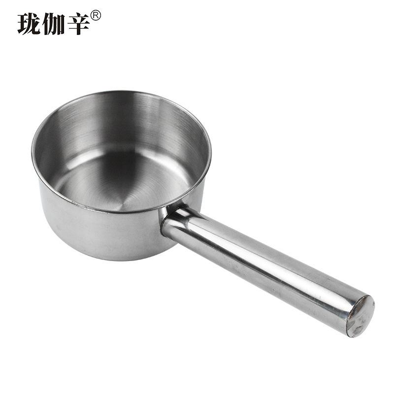 珑伽辛 不锈钢卷边平底水勺水瓢 大号/个 大号