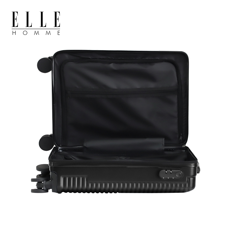 ELLE HOMME EH2019201 简约拉链款万向轮拉杆箱 20寸夏夜黑高清大图