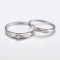 梦克拉 Pt950铂金钻石戒指情侣对戒钻戒 情侣对戒铂金结婚对戒 誓语 求婚结婚钻戒