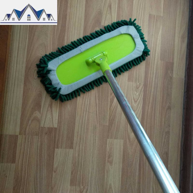 雪尼尔拖把平板直杆,镀锌加厚钢管360°旋转吸水不毛结实耐用 三维工匠图片