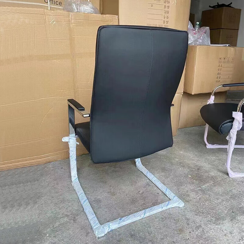 锦北皮质会议椅椅子电脑椅办公椅会议培训椅网布椅弓形椅职员座椅H-7高清大图
