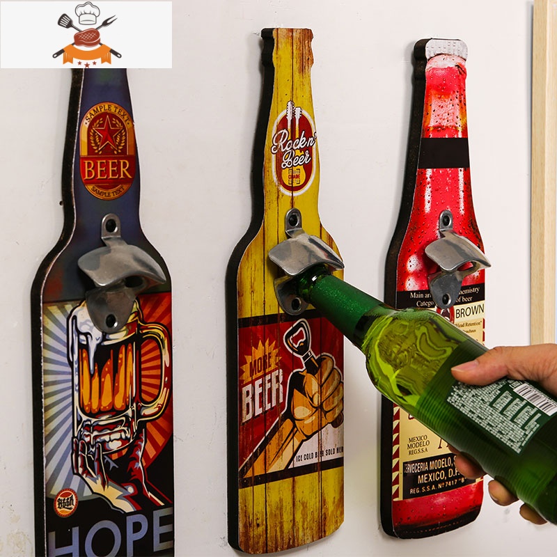 创意多功能饭店酒吧瓶盖啤酒开瓶器起子启瓶器装饰品个性挂件壁挂 敬平 墨绿色高清大图